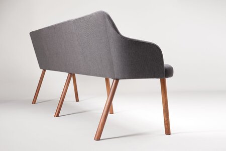 schlichter Polsterbank mit Stoffbezug